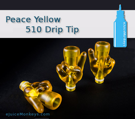 Drip Tip 510 Peace Yellow Drip Tip 510 Peace Yellow